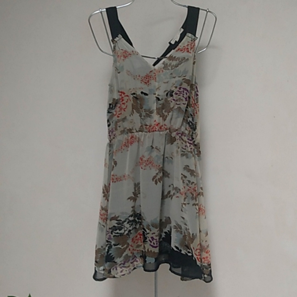 Dress Rayon ethnic print sheer double layer